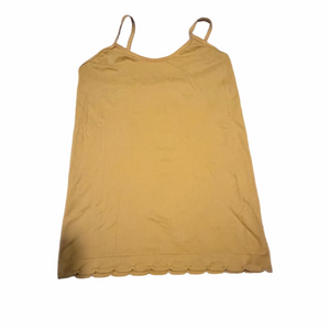 Mustard Yellow Scallop Hem Cami Vertiche Tank Top